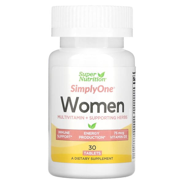 simplyone super nutrition pour femmes multivitamines + plantes fortifiantes 30 comprimes