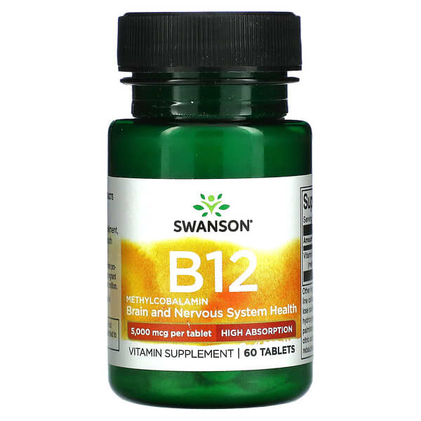 swanson, b12, 5000 Μg, 60 comprimes