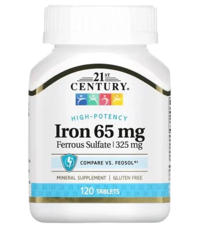 21st century fer 65 mg 120 comprimes