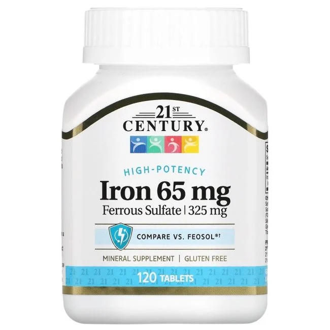 21st century fer 65 mg 120 comprimes 21ST CENTURY FER 65 MG 120 COMPRIMES