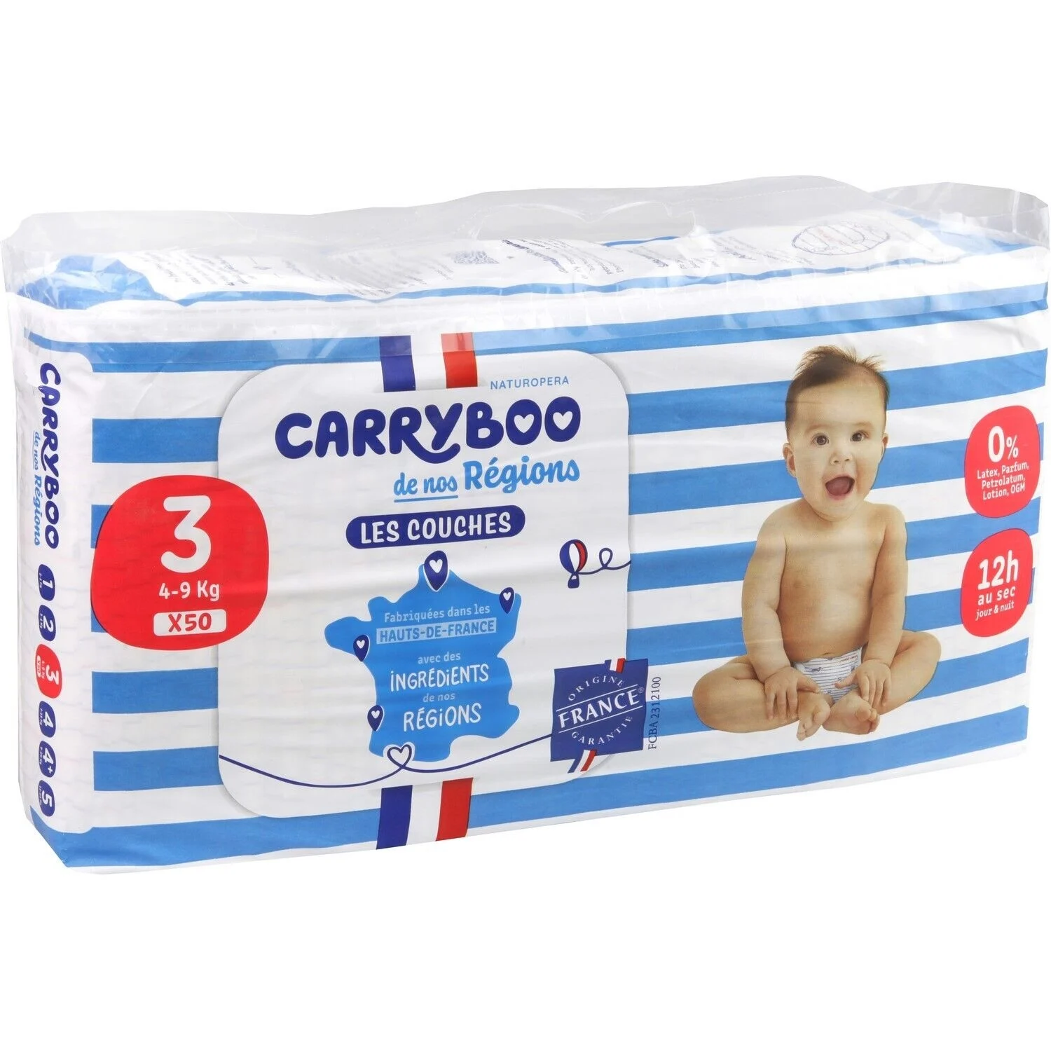 CARRYBOO COUCHES TAILLE 3 ( 4-9 KG ) 50 U