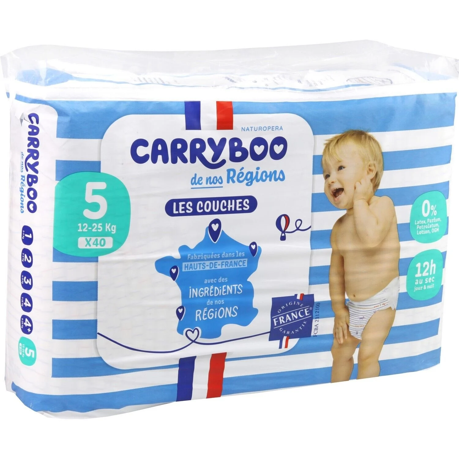 CARRYBOO COUCHE TAILLE 5 ( 12-25KG ) X 40 U