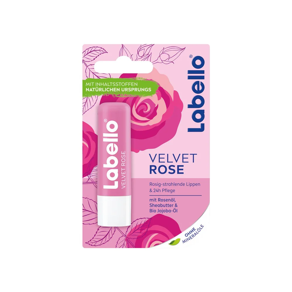 LABELLO BAUME A LEVRES AVEC HUILES NATURELS VELVET ROSE – 4.8 G