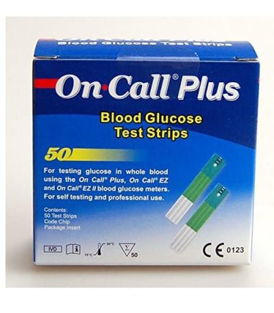on call plus bandelettes de test de glycemie (50 bandelettes de test)