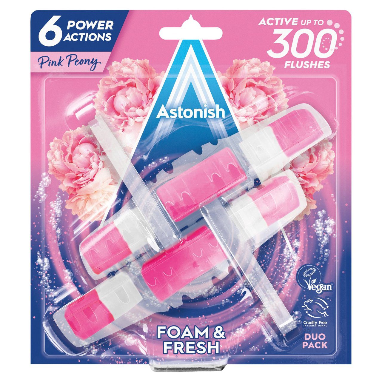 ASTONISH PACK DUO MOUSSE &Eacute;TONNANTE &amp; PIVOINE ROSE FRA&Icirc;CHE 2 X 40G