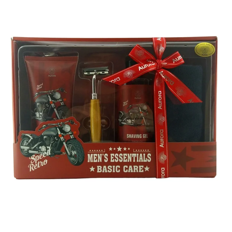 aurora men's essential magic care - coffret cadeau elegant pour homme - contient 4 articles.