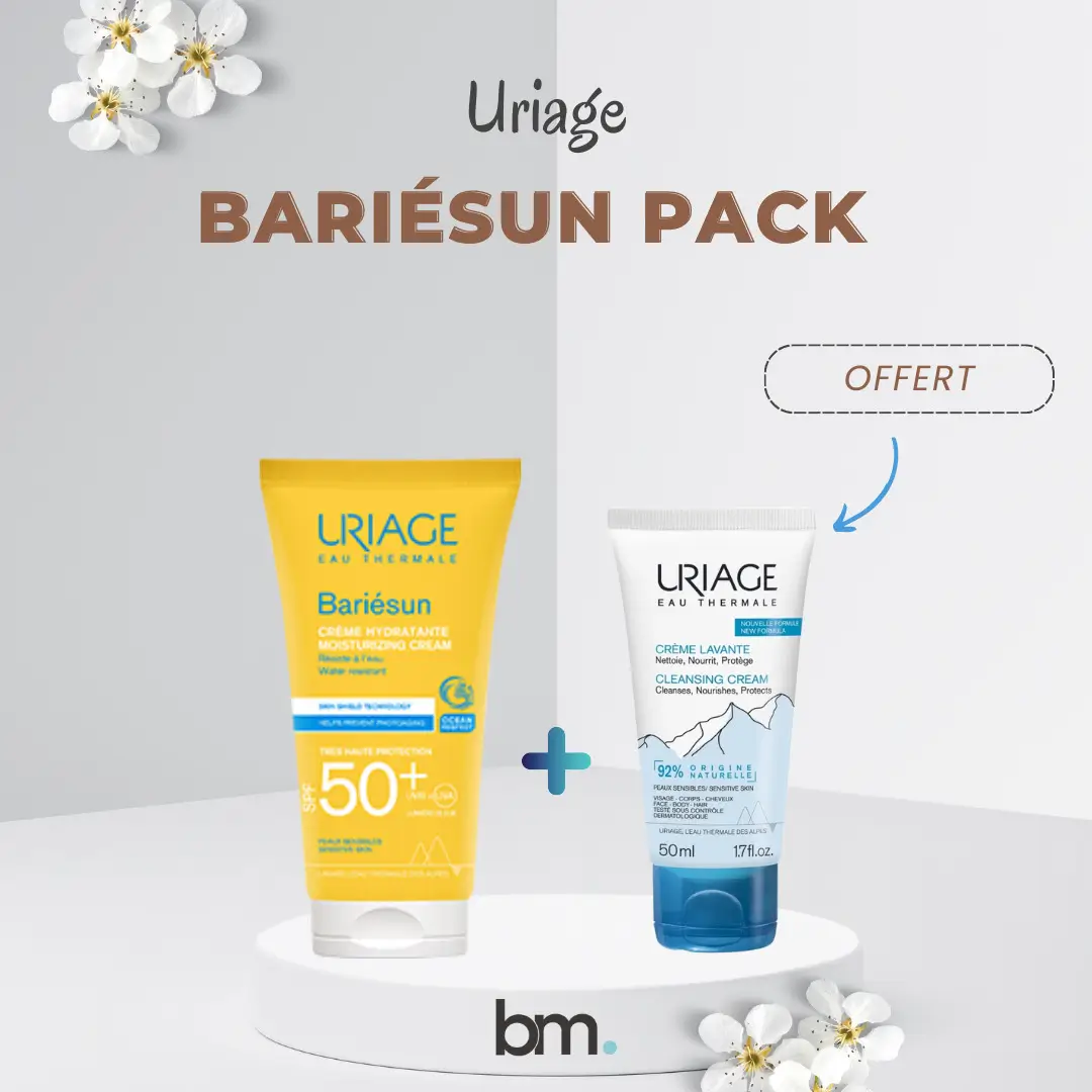 URIAGE BARIESUN ECRAN CREME SPF50+ – 50 ML + CREME LAVANTE 50 ML OFFERTE