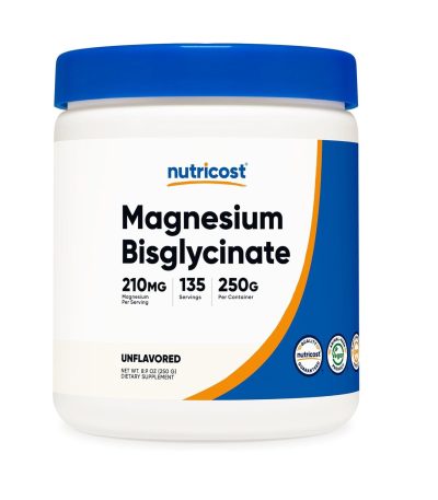 nutricost bisglycinate de magnesium sans saveur 250 g