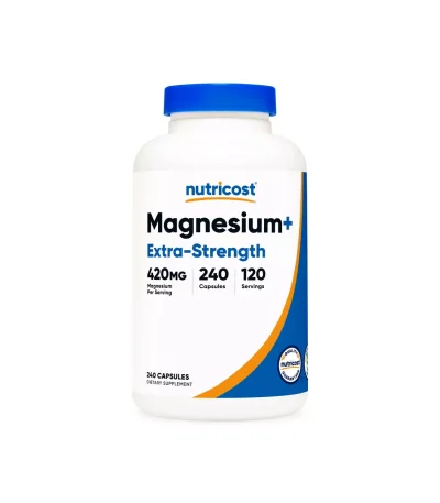 nutricost magnesium+ extra fort 420 mg - 240 gelules