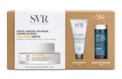 svr coffret de 3 produits - collagen biotic 50 ml + hyalu biotic 15 ml + essence b 30 ml