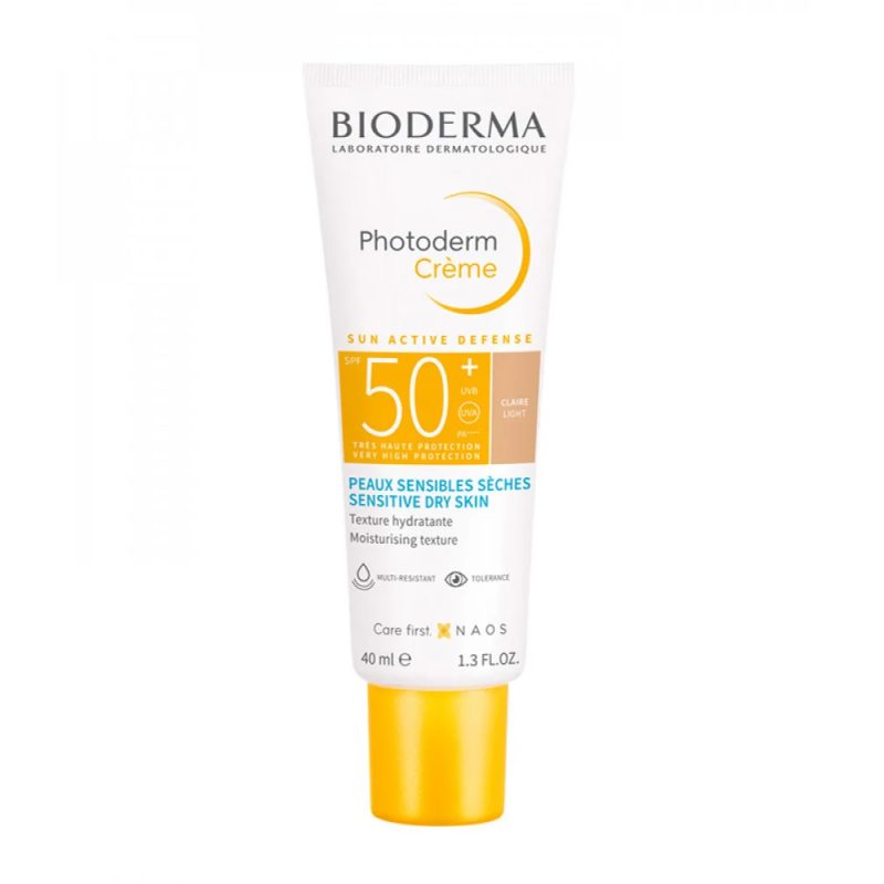 bioderma photoderm creme claire spf50+ 40ml - peaux claires sensibles normales a seches