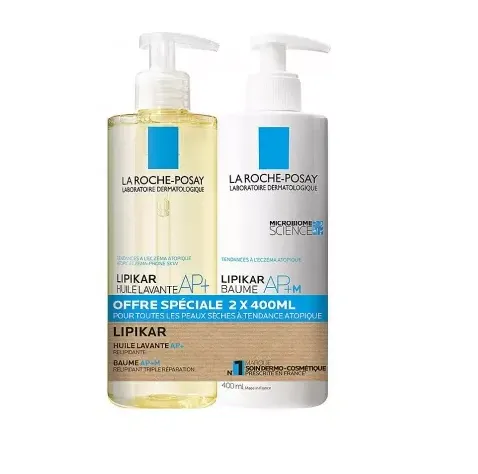 la roche-posay lipikar baume ap+m400ml+ lipikar huile lavante
