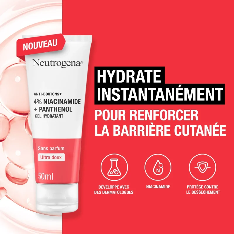 neutrogena anti boutons gel hydratant 50ml — hydratant leger peau acneique