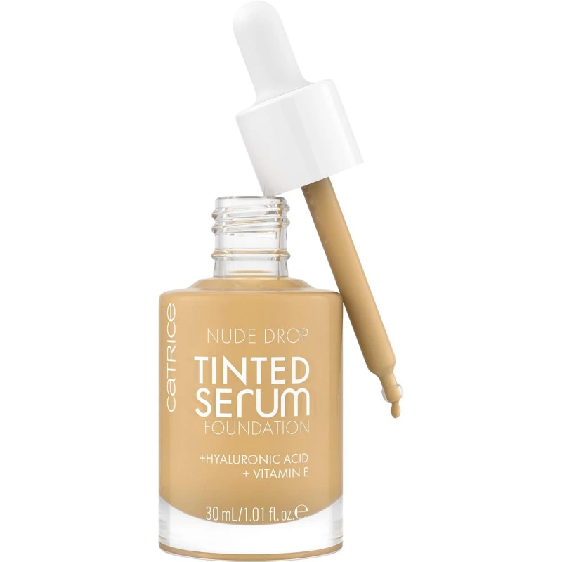 catrice nude drop fond teint serum 038w — serum teinte eclat teinte chaude