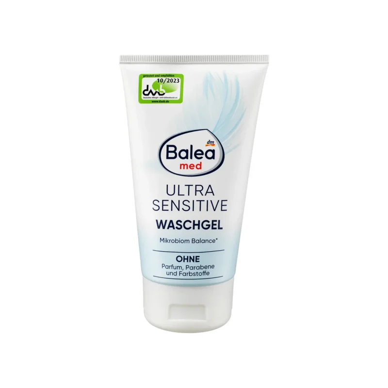 balea med ultra sensitive gel nettoyant visage tube de 150 ml