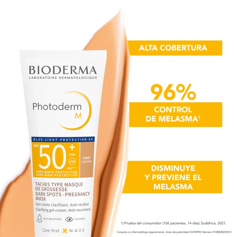 bioderma photoderm m ecran spf50+ teinte dore