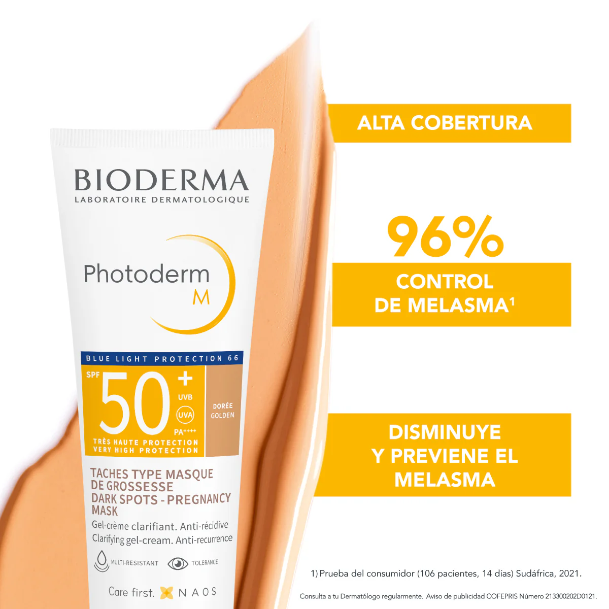 BIODERMA PHOTODERM M ECRAN SPF50+ TEINTE DORE — Protection Solaire Teintee 1 BIODERMA PHOTODERM M ECRAN SPF50+ TEINTE DORE — Protection Solaire Teintee