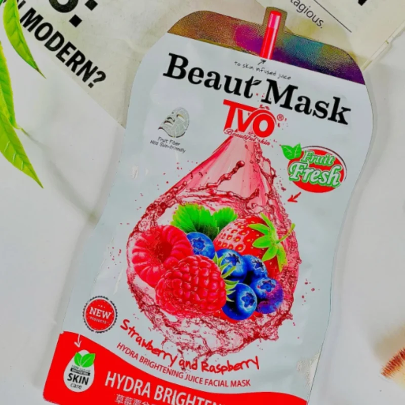 beauty mask fruit fresh strawberry and raspberry 30 ml