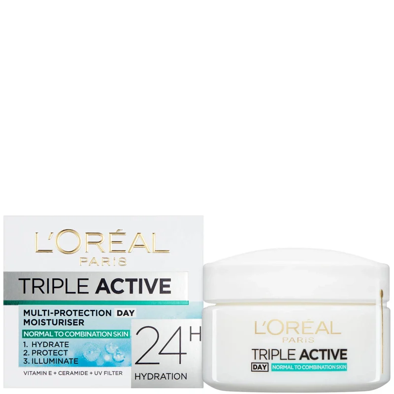 l'oreal skin expert - creme de jour hydratante triple active pour peaux normales a mixtes - 50 ml