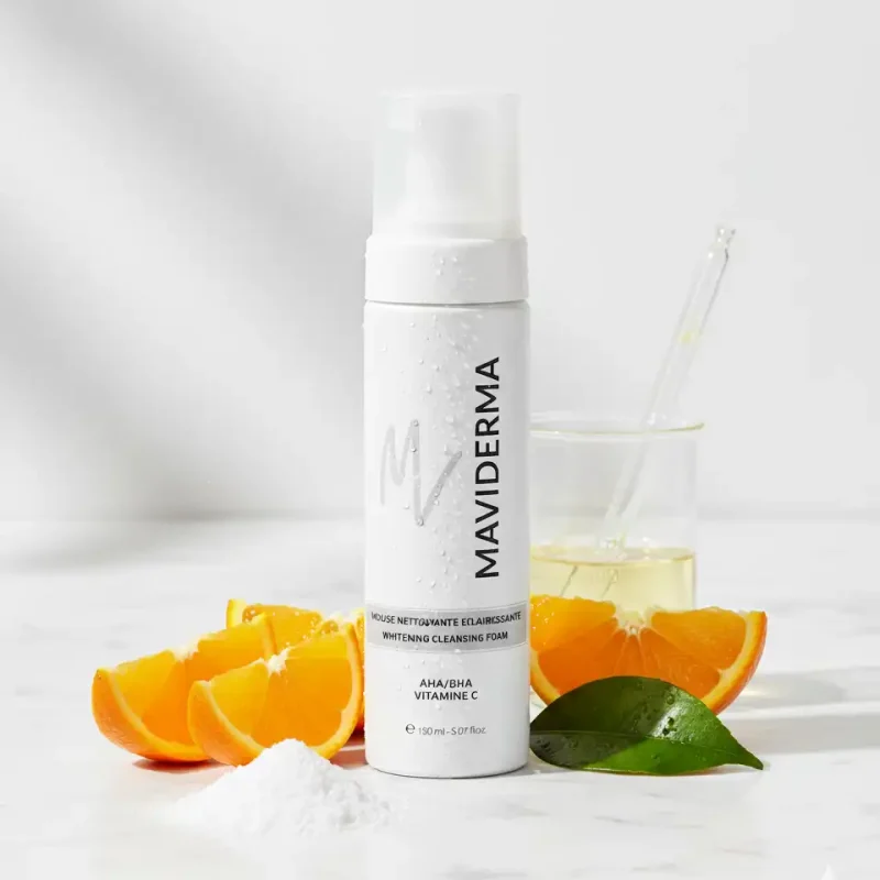 maviderma mousse nettoyante eclaircissante 150 ml