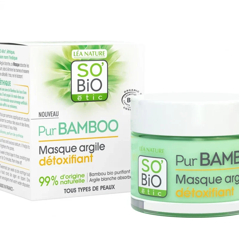 so'bio masque argil detoxifiant tous type de peaux 50ml